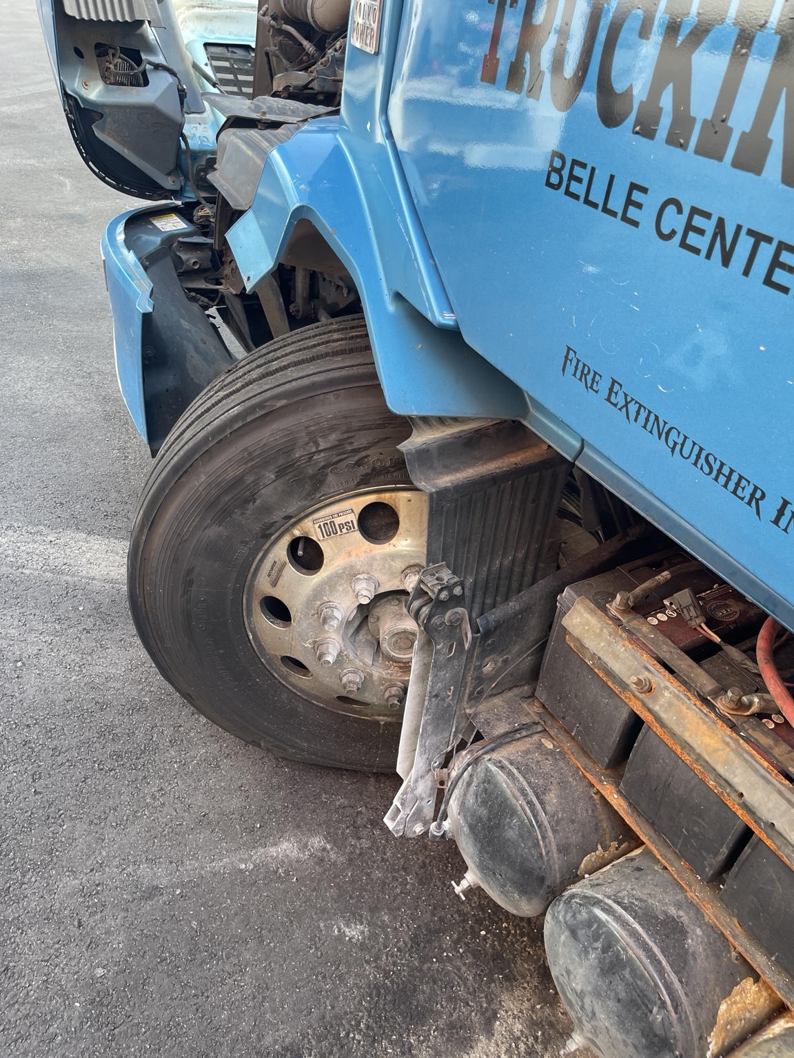 Mobile service truck on a roadside repair job in Ohio